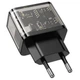 Мережевий зарядний пристрій HOCO N34 Dazzling dual-port PD20W+QC3.0 charger Transparent Black (6931474799166) - изображение 6