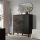 Шкаф с откидными дверцами IKEA ИДАНЭС, темно-коричневый морилка, 121 х 135 см, 804.588.20 - изображение 2