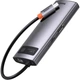 USB-хаб Type-C 6-in-1 Baseus Metal Gleam Series Multifunctional HUB Docking Station серый (CAHUB-CW0G) - изображение 4