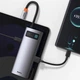 USB-хаб Type-C 6-in-1 Baseus Metal Gleam Series Multifunctional HUB Docking Station серый (CAHUB-CW0G) - изображение 7