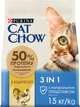 Сухой корм для взрослых кошек Purina Cat Chow Feline 3-in-1 с формулой тройного действия, с индейкой 15 кг (7613034153746) - изображение 1