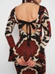 Платье приталенного кроя с декольте на спине для женщины H&M 1153680-6 34(XS) Комбинированный - изображение 2