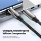 Кабель Toocki Type-C to Type-C 240W (48V/5А) PD3.1 швидка зарядка та передача данних для ноутбуків планшетів BLACK (735183204744) - зображення 2