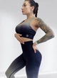 Костюм для фитнеса женский LILAFIT комплект лосины пуш ап и топ серый M (LFS000028) - изображение 2