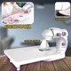 Портативная швейная машинка для дома с педалью и доской Mini Sewing SM202A работает от сети или батареек (4x - изображение 3