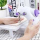 Портативная швейная машинка для дома с педалью и доской Mini Sewing SM202A работает от сети или батареек (4x - изображение 2