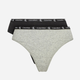 Zestaw damskich majtek slipy bawełniany Calvin Klein Underwear 000QD3991E-BGH M 2 szt Szary/Czarny (8720107311084) - obraz 1