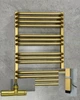 Рушникосушка комбінована Terma Alex 760x500 Brass, тен ONE + вентиль Unico - зображення 1