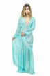 Халат пляжный женский в пол из шифона 98-902п One size (S-L) Бирюзовый (2000012463013) - изображение 1