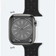 Ремінець силіконовий плетений для смарт-годинника Apple Watch, 38 / 40 / 41 мм, чорний "G" (80059133) - зображення 3