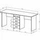 Компьютерный стол для двух детей 175×60×75 см белый - изображение 2