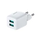 Адаптер мережевий JOYROOM Mini dual Port smart fast charge L-2A121 |2USB, 2.4A| White - изображение 1