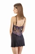 Ночная рубашка женская из вискозы с кружевной спинкой Felisiya Lingerie Черный 146-170х S - изображение 2