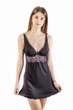 Ночная рубашка женская из вискозы с кружевной спинкой Felisiya Lingerie Черный 146-170х S - изображение 3
