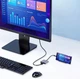 Адаптер перехідник USB Type-C перехідник Хаб 3 в 1 HDTV (HDMI) USB 3.0 Type-C (PD) Silver - изображение 3