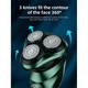 Электобритва Hoco electric razor with smart LED indicator Dar06 Plus IPX7 черная - изображение 11