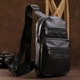Сумка-слінг чоловіча шкіряна Vintage leather-20000 Чорна - изображение 9