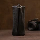 Ключниця шкіряна Shvigel leather-15310 Чорна - зображення 3