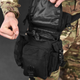 Поясна Сумка на ногу Cordura 1000D із 5-ма кишенями чорна розмір 30,5x12,5x22,8 см - зображення 4