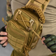 Нагрудная Сумка Paracord с системой Molle / Вместительный однолямный Рюкзак Cordura 1000D койот размер - изображение 5