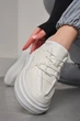 Кроссовки женские белого цвета на шнуровке Fashion размер 38 (176752) - изображение 2