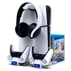 Док-станція підставка для консолі та геймпадів для PS5/PS5 Slim iPega PG-P5S009 з підсвіткою white - зображення 1