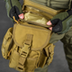 Поясна сумка з кріпленням на ногу Cordura 1000D з 5 кишенями розмір 30,5 x 12,5 x 22,8 см койот - зображення 5