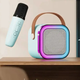 Портативна колонка з караоке мікрофоном та RGB підсвічуванням K12 10W Bluetooth. Колір: блакитний(ws85126)(WB) - изображение 4