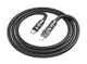 Кабель з індикатором Hoco U118 (USB Type-C to Lightning) / підтримка PD/27W / посилений штекер / довжина 1.2 метра (чорний) - зображення 3