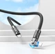 Кабель з індикатором Hoco U118 (USB Type-C to Lightning) / підтримка PD/27W / посилений штекер / довжина 1.2 метра (чорний) - зображення 4