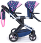 Wózek dla bliźniaków Bayer Niebieskie gwiazdki 81 cm Blue/Pink (4003336267167) - obraz 4