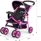 Wózek dla lalki Milly Mally Kate Prestige 52 cm Black/Pink (5901761128765) - obraz 3