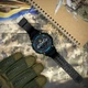 Мужские спортивные часы с лого герб Украины Patriot 1818 чёрные с синим - изображение 4