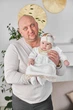 Костюм для крещения девочки Мамине Сонечко Корона большая золото 56 велюр айвори кружево молоко (11234) - изображение 2