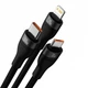 Кабель Baseus Flash Series 2 3-in-1 (Micro USB+Lightning+Type-C) 100W 1.5m (CASS030201) - изображение 6