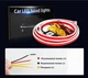 Динамічне підсвічування капота 150см RGB 12-24V гнучка різнокольорова стрічка bluetooth управління - зображення 5