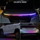 Динамічне підсвічування капота 150см RGB 12-24V гнучка різнокольорова стрічка bluetooth управління - зображення 8