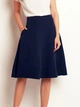 Spódnica rozkloszowana damska midi Awama A137 M Granatowa (5902360515000) - obraz 1