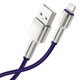 Кабель Baseus Cafule Metal Cable USB to Lightning 2.4A 2м (CALJK-B05) Purple - изображение 4