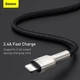 Кабель Baseus Cafule Metal Cable USB to Lightning 2.4A 0.25м (CALJK-01) Black - изображение 12