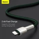 Кабель Baseus Cafule Metal Cable USB to Lightning 2.4A 2м (CALJK-B06) Green - изображение 11
