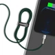 Кабель Baseus Cafule Metal Cable USB to Lightning 2.4A 1м (CALJK-A06) Green - изображение 4