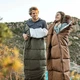 Спальник з капюшоном Naturehike U150 NH20MSD07, (11°C), правий, коричневий - изображение 3