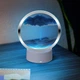 Настольная LED лампа ночник RGB Песочные часы 3D Sandscape, синий песок - изображение 4