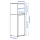 Комбінація шаф з ніжками IKEA ЕКЕТ, біла, 35x35x107 см, 092.846.50 - зображення 4