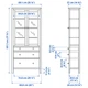 Шафа зі скляними дверц та 3 шухляд IKEA HEMNES ХЕМНЕС, чорно-коричневий, 504.522.97 - изображение 4