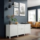 Модуль для зберігання із шухлядами IKEA BESTÅ БЕСТО, білий, HANVIKEN ХАНВІКЕН, жертва біла, 180x42x74 см, - изображение 3