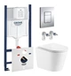 Комплект подвесного унитаза с крышкой Qtap Scorpio Ultra Quiet и инсталляции Grohe Rapid SL 4в1 (3884000G/38732000/QT1433053EUQW) - изображение 1