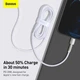 Кабель Baseus Cafule Metal Cable Type-C to Lightning Power Delivery 20W 2.4А 2м (CATLJK-B02) White - изображение 14