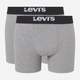 Zestaw majtek szorty męski 2 szt Levi's Solid Basic Boxer Brief Organic Co 2P 7012228420070 XL Szary (8720245437752) - obraz 1